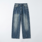 SQUAREFIT™ Structured Seam Wide-Leg Jeans